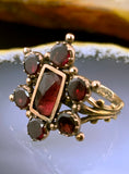 SOLD Antique 14K & Garnet Conversion Ring