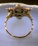 SOLD Antique 14K & Garnet Conversion Ring