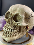 Antique 15K, Garnet & Turquoise Tassel Earrings