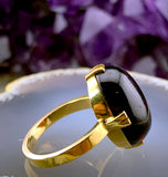 SOLD Antique French 18K & Garnet Cabochon Ring