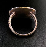 Antique 14K, Almandine Garnet & Enamel Conversion Ring