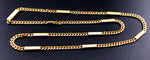 14K Gold Curb Station Chain