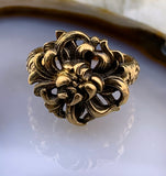 Antique 14K Chrysanthemum Conversion Ring