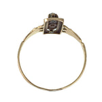 Antique French 18K, Garnet & Pearl Ring