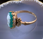 Antique 12K & Cameo Athena Ring