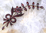 Antique 12K & Garnet Aigrette Hair Ornament