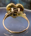 Antique 9K & Ruby Heart Locket Conversion Ring