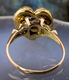 Antique 9K & Ruby Heart Locket Conversion Ring