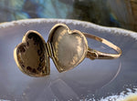 Antique 9K & Ruby Heart Locket Conversion Ring