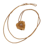 Vintage 14K & Diamond Heart Locket Pendant On Chain