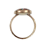 Antique 9K, 14K & Glass Essex Crystal Horse Conversion Ring