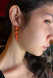 Antique Etruscan Revival 10K & Coral Amphora Earrings