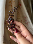 Antique 12K & Garnet Aigrette Hair Ornament