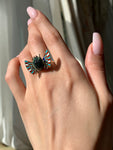 Antique 14K, Silver, Enamel & Preserved Scarab Conversion Ring