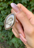 Antique 10K Hand Painted Mourning Brooch/Pendant