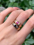 Estate 14K, Diamond & Ruby Ring