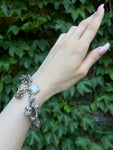 Vintage Sterling Silver & Enamel Charm Bracelet