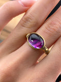 Antique 14K & Amethyst Conversion Ring