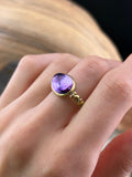 Antique 14K & Amethyst Conversion Ring