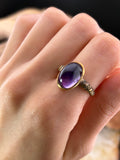 Antique 14K & Amethyst Conversion Ring