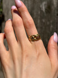 Antique French 18K, Ruby & Sapphire Double Snake Ring