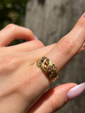 Antique French 18K, Ruby & Sapphire Double Snake Ring