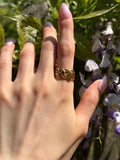 Antique French 18K, Ruby & Sapphire Double Snake Ring