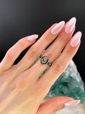 Antique Victorian 12K, Seed Pearl & Enamel Mourning Ring