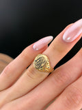 Antique 14K& Enamel Monogrammed Ring