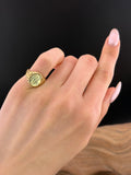 Antique 14K& Enamel Monogrammed Ring