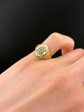 Antique 14K& Enamel Monogrammed Ring