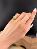 Antique 14K& Enamel Monogrammed Ring