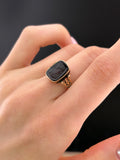 Antique 14K & Carved Onyx Cameo Conversion Ring