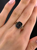 Antique 14K & Carved Onyx Cameo Conversion Ring