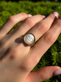 Antique 18K, 14K & Carved Cameo Satyr Conversion Ring