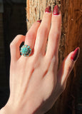Antique 10K & Persian Turquoise Ring