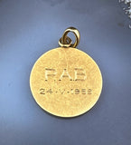 Vintage 18K Virgin Mary Medal