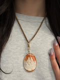 Antique 14K Modified Cameo Pendant