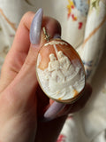 Antique 14K Modified Cameo Pendant