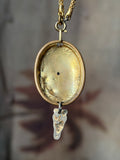 Antique Austro Hungarian Queen Pendant in Vermeil & Paste