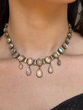 Antique 14K & Moonstone Necklace