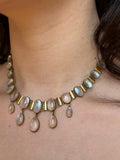 Antique 14K & Moonstone Necklace