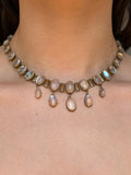 Antique 14K & Moonstone Necklace