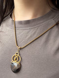 Antique French 18K & Banded Agate Snake Fob