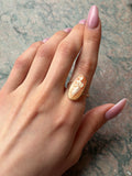 Antique 14K & Carved Shell Cameo Conversion Ring