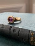 Antique 12K, Amethyst & Seed Pearl Ring