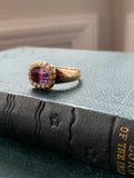 Antique 12K, Amethyst & Seed Pearl Ring