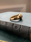 Antique 12K, Amethyst & Seed Pearl Ring