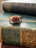 Antique 12K, Amethyst & Seed Pearl Ring