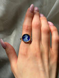 Antique 14K, Pomponne & Hand Painted Limoges Enamel Conversion Ring